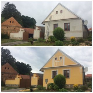 Nátěr zdobené fasády