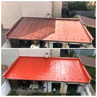 Nátěr plechové střechy